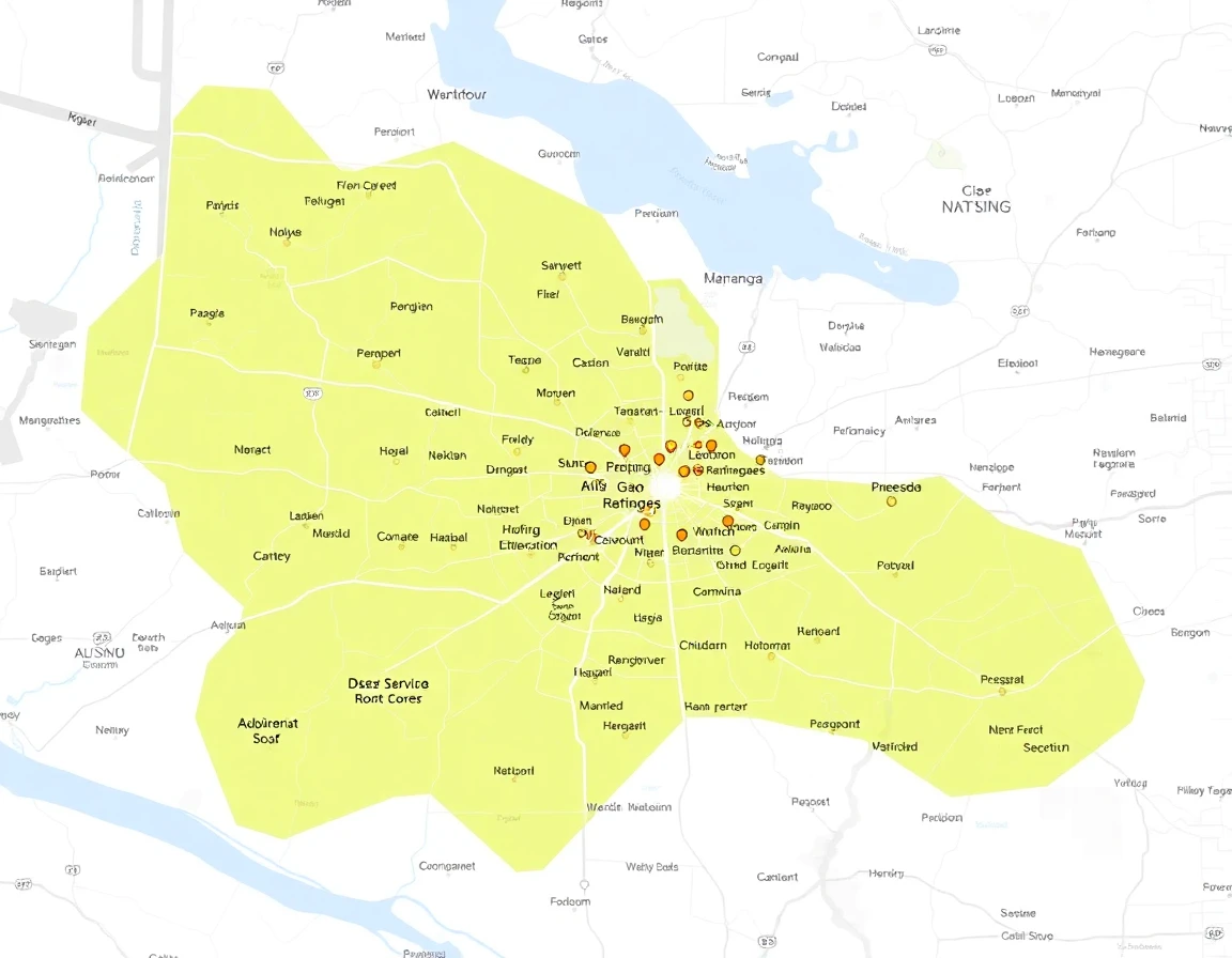 Roofing Service Areas Map